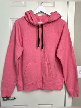 Forever 21 Pink Hooded Pullover with Black Drawstrings